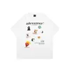 T-shirt con stampa carina American Trendy Dog Coppia 2024 Estate in puro cotone a maniche corte per uomo e donna