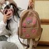 Sacos escolares High Girls Star Backpack para estudantes Y2K Saco branco moda bonito infantil coreano mochilas de viagem 2024