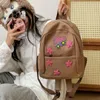 Sacs d'école pour filles, sac à dos étoile pour étudiants Y2k, sac blanc, mode mignon pour enfants, sacs à dos de voyage coréens 2024