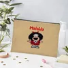 mafalda Anime Carto Comic Linen Makeup Bag Coin Purse Toiletry Travel Bag Profial Makeup Suitcase Mulheres Cosmetic Cases N3x9 #