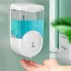 Liquid Soap Dispenser Wall-mounted Automatic Infrared Induction Hand Sanitizer Machine For Home Use 600ML Large Capacity