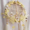 Decorative Figurines High-grade Group Fan Han Clothing Bride Wedding Hand-held Face-covering Bouquet Xiuhe Pography Props Party