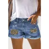 Shorts de grife estão vendendo bem cintura alta perfurada jeans mulheres rua na moda remendo impresso shorts jeans