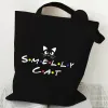 Pivot Shut Up Canvas Tote Bag Student Pivot Friends TV Show Shop Bag Damen Firend Graphic Casual Handtasche Seitentasche für Damen o50a #