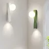 Vägglampa modern led minimalistisk aluminium tricolor dimbart ljus för vardagsrum sovrum trappor balkong inomhus dekor sconce