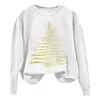 Women's Hoodies Ladies Christmas Glitter Tree Cotton Pullover Sweaters Women Light Sweatshirts Fleece Jacket Hoodie