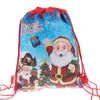 3Styles Santa Claus DrawString Big Ryggsäck Julklapp godispåse Kids Nyårsbankettstrumpor gåvor Holder Bag n4bt#