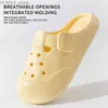 Hemskor Dongdongskor Kvinnor Outwear Spring/Summer New Thick Sole Cool Slippers Anti Slip Beach Wrap Beach Slippers Y240401