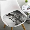 Coussin / oreiller décoratif Running Horses Cushion tapis de chaise européenne Mat à padis doux Coussin pour salle à manger du bureau à domicile du bureau intérieur décor tatami y240401