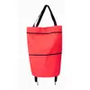 folding Shop Pull Cart Trolley Bag With Wheels Foldable Shop Bags Reusable Grocery Bags Food Organizer Vegetables Bag b9z6#