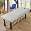 Housses de chaise couleur hypoallergénique en option table de lit de massage couverture souple drap de canapé de spa de salon avec trou pour le visage - pour moins de 75x31 pouces