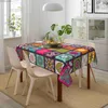 Bordduk Rektangulär polyester Tabelduk Mandala Bohemian Circular Colored Tracloth Indian Holiday Party Decoration Home Decoration Y240401