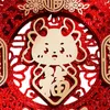 Party Decoration Year of the Dragon Stickers Red Traditional Chinese