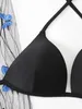 Kvinna bikini set sexig push up simning dräkt med täckning 3 stycken damer strandkläder brasiliansk mikro högklippta bikinis 2024 mujer 240321