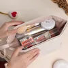 Aufbewahrungstaschen, große Kapazität, Reise-Kosmetiktasche, multifunktionales Pu-Kulturset, tragbarer Make-up-Pinsel-Organizer, Badezimmer-Waschtasche