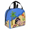 Relax Mafalda Borse pranzo isolate Borsa termica Pasto Ctainer Tote portatile Lunch Box Borse contenitore per alimenti Ufficio Picnic G22V #