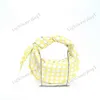 Candy Jodie Brand Weave Mini Jdoie Bag Napa Sheepskin Premium Leather Knotted Underarm Round Bottom Micro Woven Leather Top Handle Bag