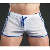 Herr shorts män strand dragkammare botten mode fitness mesh byxor plus size boxer sport andas andlig träning