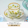 Vinglas i Korean Tulpan Glass Cup Girl Heart Coffee Breakfast Plate High Beauty Afternoon Tea