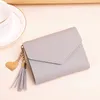 new Women Simple Wallets Leather Short Fringe pendant lychee Mey clip Wallets Slim Small Wallet Hasp o9rC#