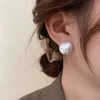 Boucles d'oreilles de luxe pour femmes, en argent Sterling 925, demi-cercle, clou en métal avec étiquette, cerceau pour fête, bijoux de mariage