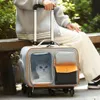 Cat Bag Portable Outdoor Pet Trolley Case Woven Suitcase Dog High Appearance Anti Stress Cat Backpack