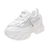 Casual Shoes Platform For Women Mesh Breattable Chunky Sneakers High Designer White Tennis ökar sporten