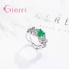 Cluster Rings Cubic Zirconia And Classic Romantic Austria Crystal Stone Flower Shape Ring Engagement Marriage 925 Silver Needle