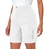 Shorts femininos mulheres carga caminhadas golfe calças esportivas verão sólido em linha reta cintura alta senhora do escritório sweatpants streetwear