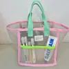 Розовая, зеленая, Ctrast, пляжная сумка, детская игрушка, сетчатая, портативная сумка для хранения, сумка для хранения туалетных принадлежностей для путешествий на открытом воздухе, сумка для хранения туалетных принадлежностей 624s #