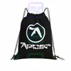 aphex Twin Logo 02 Tassen met trekkoord Sporttas Hot Strandtas Sportstijl Grote capaciteit L3Ps #
