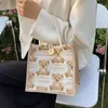 Sac fourre-tout à linge mignon mignon coréen sac à lunch de banlieue robuste strepy wable grande capacité sirat résistant beige ours beigne q9w6 #