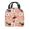 2023 New Sakura Cherry Tree Fr Blooms Insulated Lunch Tote Bag Floral Resuable Cooler Thermal Food Lunch Box School x8lq#
