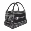 Keep OFF Sacs à lunch isolés pour pique-nique en plein air Hype Tapis Modèle Leakproof Thermal Cooler Bento Box Femmes T7wF #