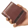 short Men Wallets Free Name Engraving Classic Simple Card Holder Small Male Purse Zipper Coin Pocket New Fi Men's Wallet b6Bn#