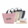 customized Portable Lunch Box Bag Embroidery Names School Food Storage Bags Beer Cooler Handbag Cvenient Box Tote Food Bags L6Ve#