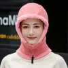 ltnshry män kvinnor vinter beanie hattar onepiece fleece fodrad stickad mask set skalle nackewarmer halsduk skid snö mössa super varm mjuk 240311