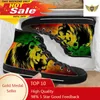 Chaussures décontractées Gradient Lion Baskets à lacets Impression Chucky Respirant Haut-haut pour la conception masculine Nom personnalisé Loisirs Sapatos Masculinos