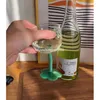 ワイングラスかわいいティルトフラワーカラフルなゴブレットガラスマグシャンパンブランデーレッドジュースカップ