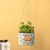 Vases Plant Holders Balcony Hanging Ceramic Green Planting Small Flower Pot Decoration Planters