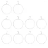 Hangers jojofuny rok sjaalhouder 10 stks plastic ronde cirkel hanger ondergoed ondergoed ring ring haak bikini badkleding