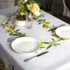 Tableau de table d'été à fleur de citron rectangle