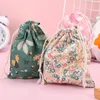 Ny Print Cott DrawString Bag Small Size Storage Bag Christmas Gift Candy Jewelry Organizer Cosmetic Coins Keys Bags Packing H7CA#