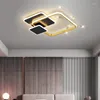 Tavan Işıkları Modern Lüks Altın Led Montajlı Oturma Odası Ebeveyn Yatak Odası Çalışması Kapalı Avize Lambası