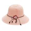 Szerokie brzegowe czapki Summer Słaska kapelusz z torebką kwiaty oddychane torby plażowe żeńskie dziewczęta słońce Visor UV Protection Panama Gorras