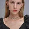 Choker fsunion ihålig söt kärlek hjärta halsband uttalande söta bicolor smycken för kvinnor 2024 födelsedagspresent