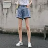 Shorts pour femmes Street Wear taille haute jambe large Denim pour femmes 2024 Jean été style coréen