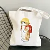 Сумки на плечо для девочек Fi Shopper Bag Kawaii Cats Симпатичные сумки с животными Магазинная сумка Холщовые сумки Большая сумка Сумки Повседневная девушка b78B #