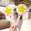 Kawaii Cardcaptor Sakura Cerberus Princ Magic Wand Toy Case Case Busskort Holder Pink Super Star med hårbandsgåva Anime Toy S4B7#
