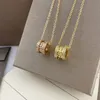 Luxe designer merk keramische diamant ketting dames mannen topkwaliteit mode titanium roestvrij staal 18k gouden ketting veer hanglang sleutelbeen keten sieraden